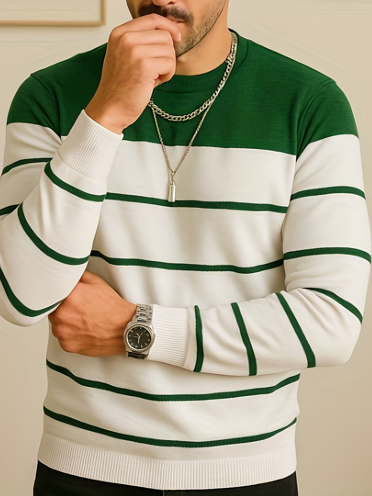 Percy | Classic Striped Crewneck Sweater