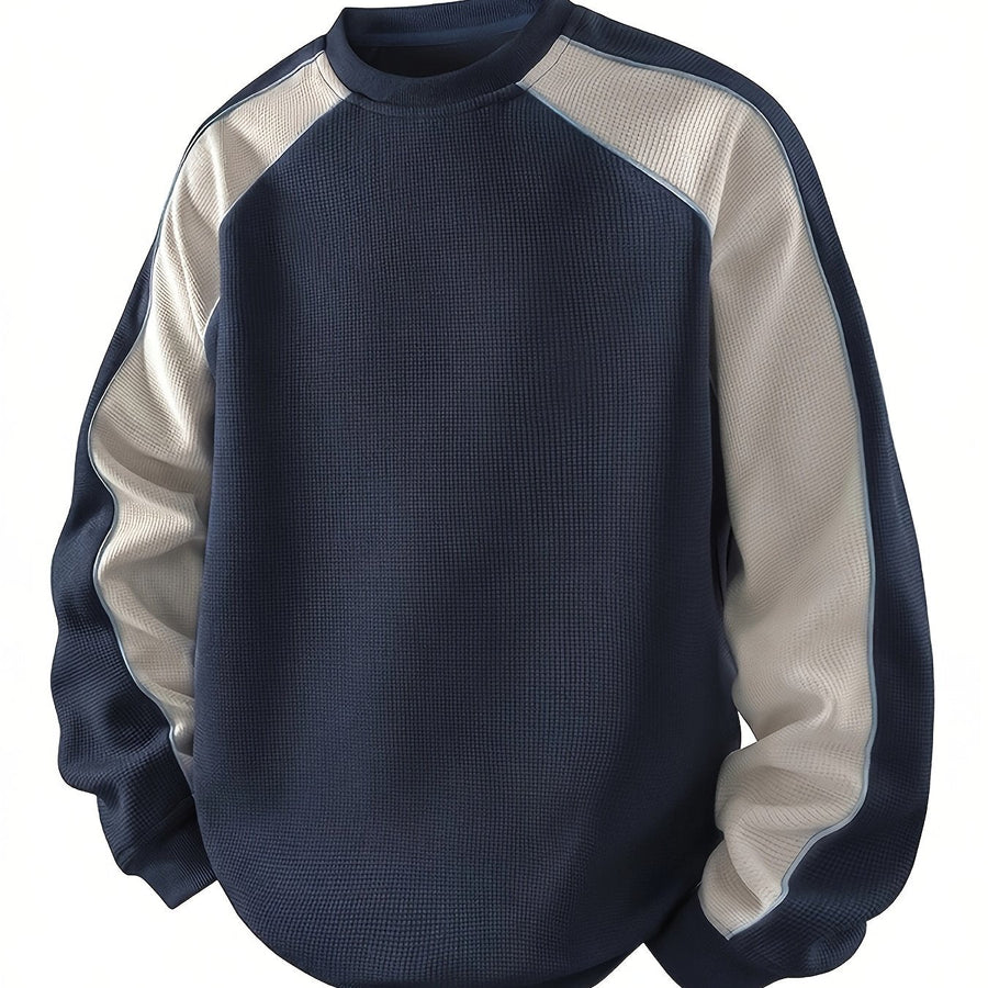 Sheldon | Color-Block Round Neck Sweatshirt