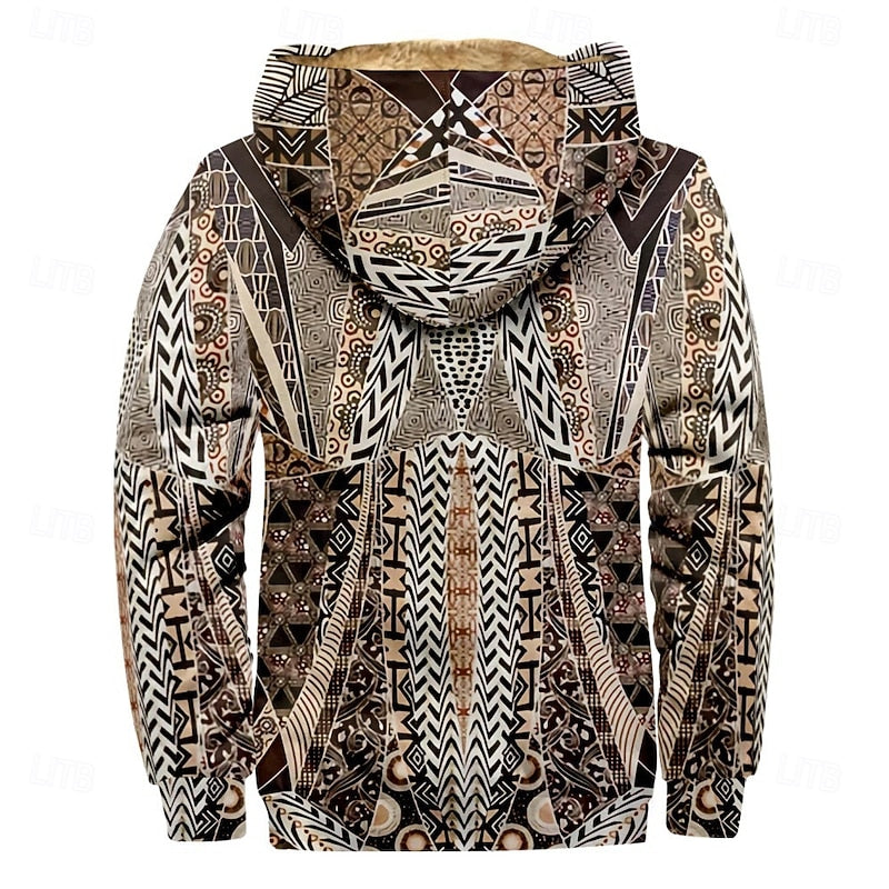 Elias | Patterned Zip Hooded Jacket