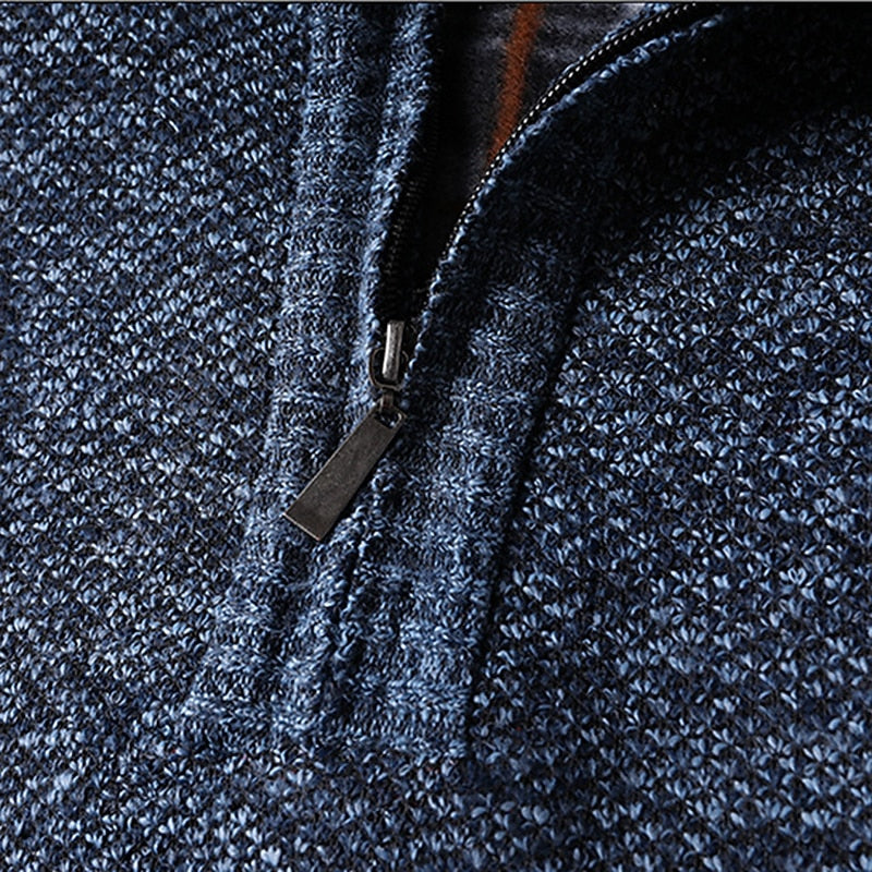 Nigel | Quarter-Zip Stand Collar Sweater