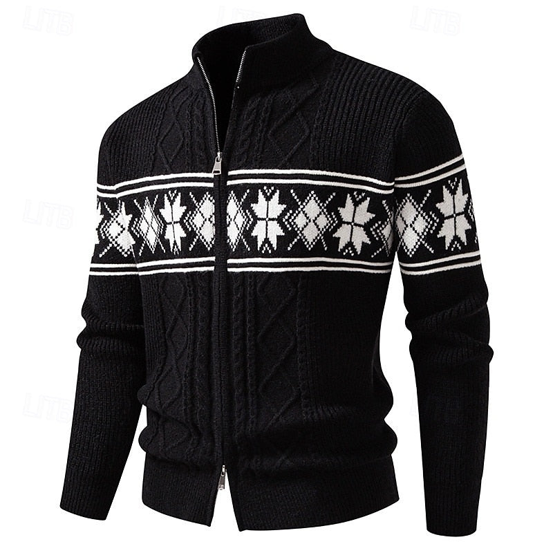 Byron | Fair Isle Zip Cardigan