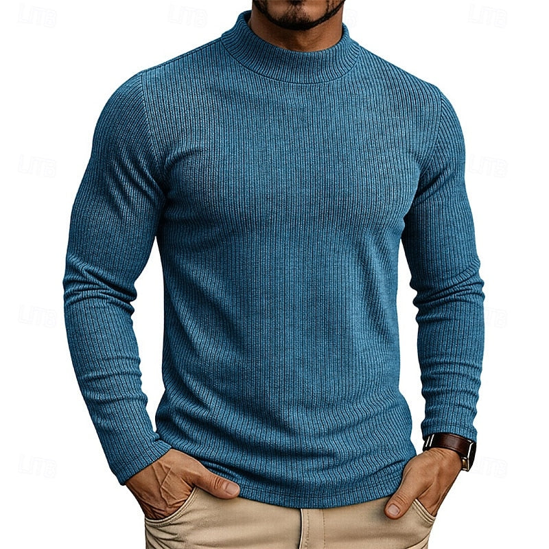 Callahan | Ribbed Mock-Neck Top