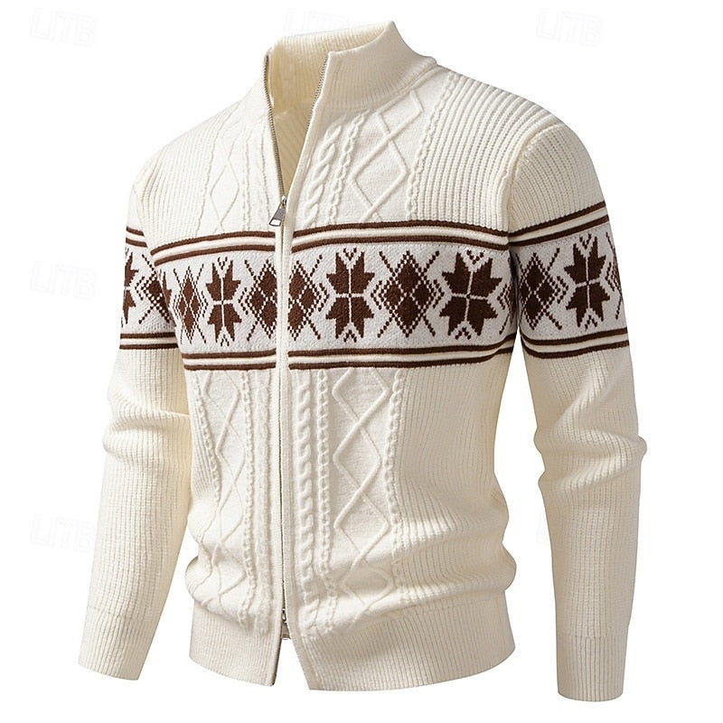 Byron | Fair Isle Zip Cardigan