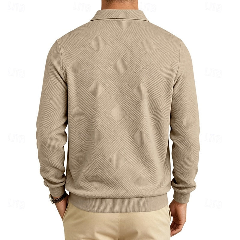 Reginald | Textured Quarter-Zip Pullover
