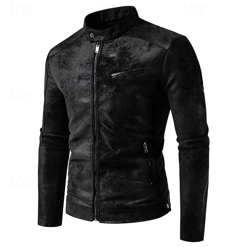 Chase | Classic Stand-Collar Biker Jacket
