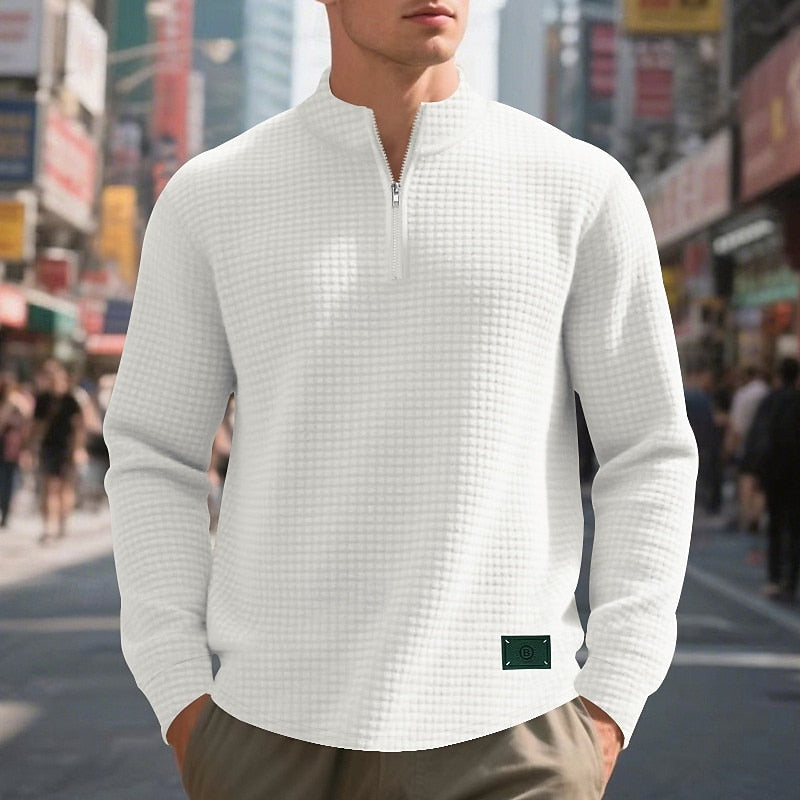 Carson | Quarter-Zip Textured Sweatshirt