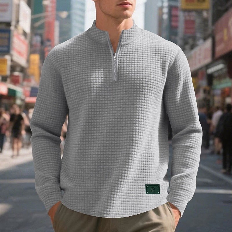 Carson | Quarter-Zip Textured Sweatshirt