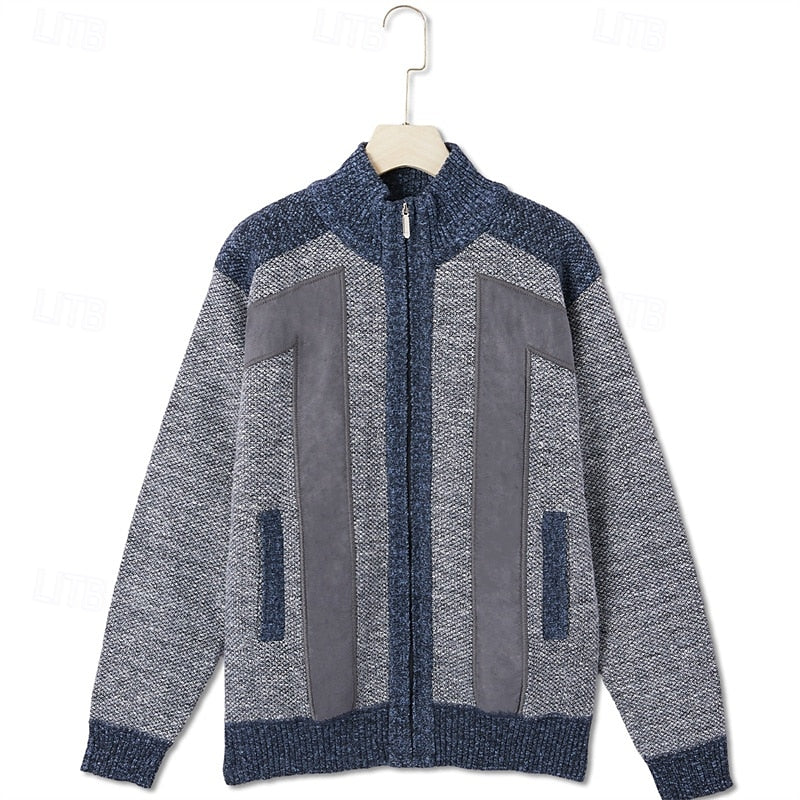 Declan | Textured Zip-Up Cardigan