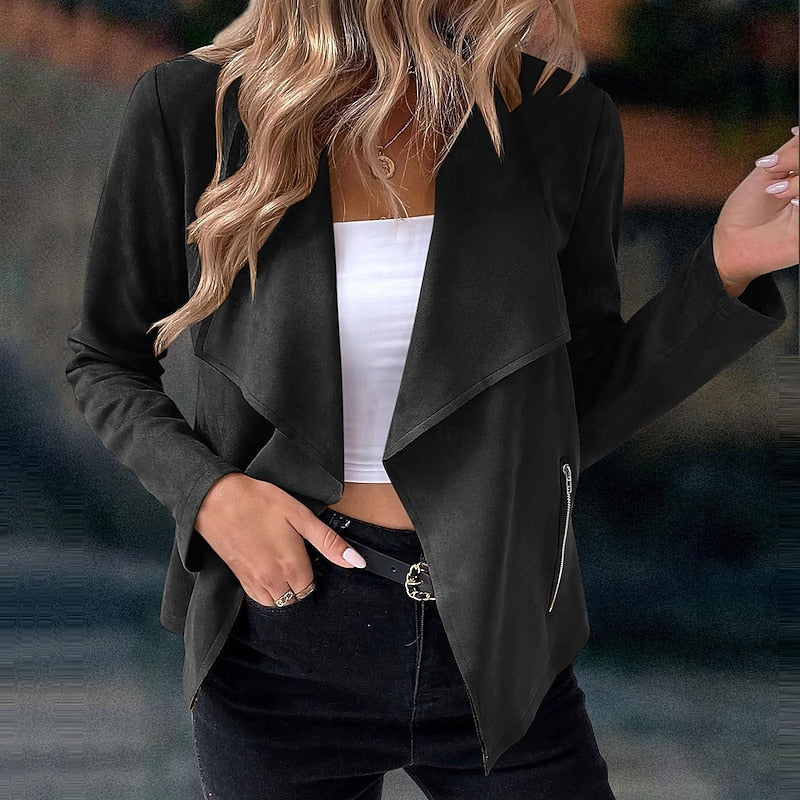 Elaine | Draped Open-Front Jacket
