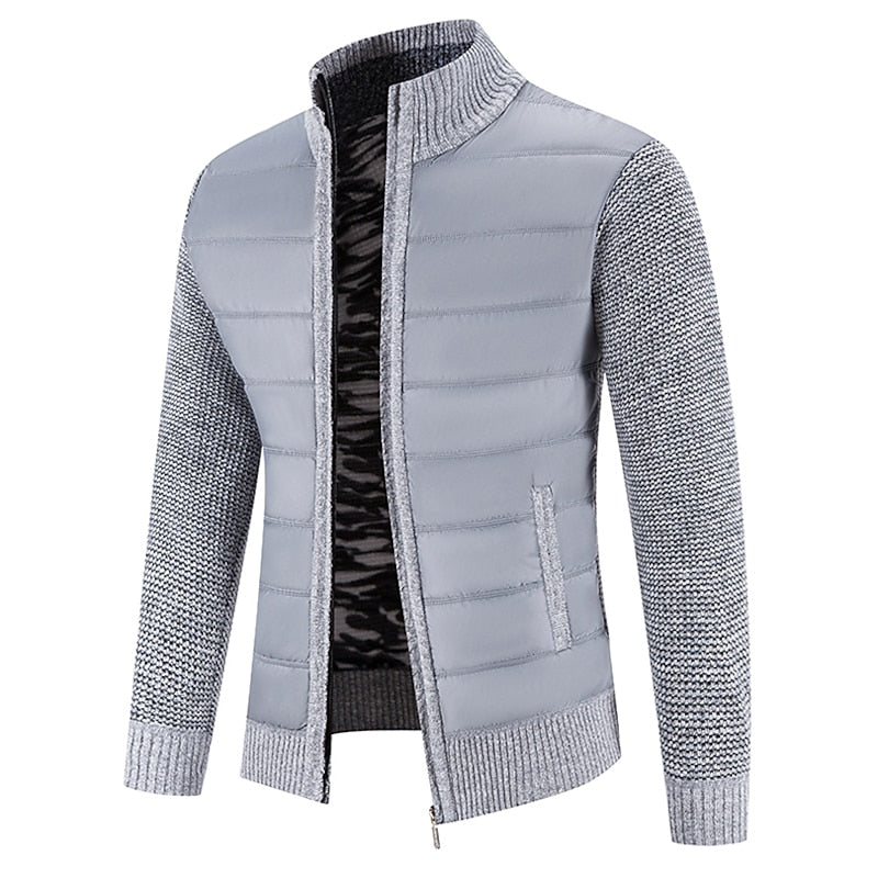 Chester | Zip-Front Stand Collar Cardigan