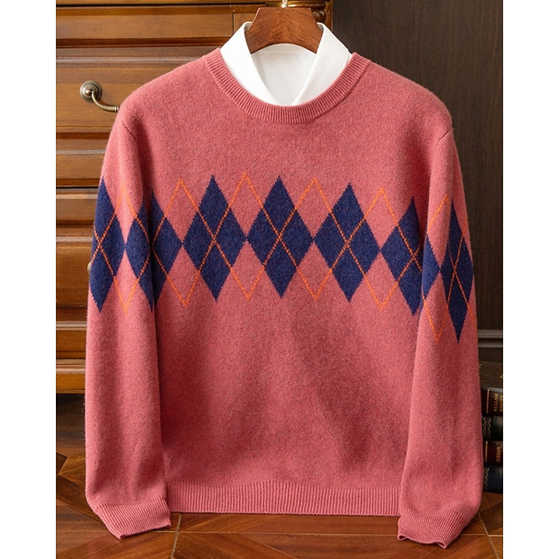 Randall | Classic Argyle Crew Neck Sweater